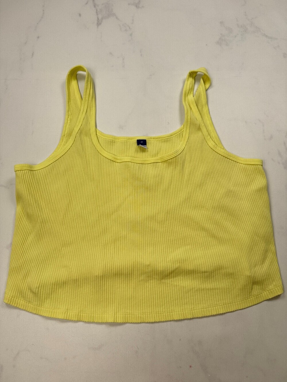 Old Navy Tank Top Yellow 90s VTG Closet Staple - Womens 4X